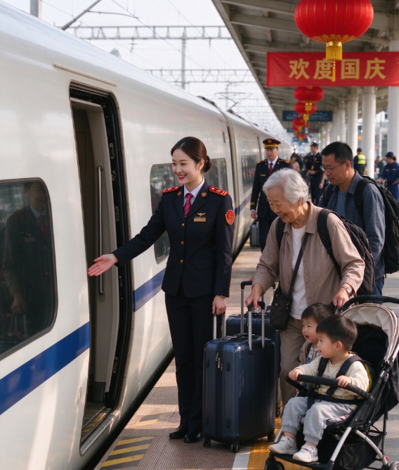 国庆已收假，已复工｜国庆旅途守护者，看列车乘务员的黄金周坚守